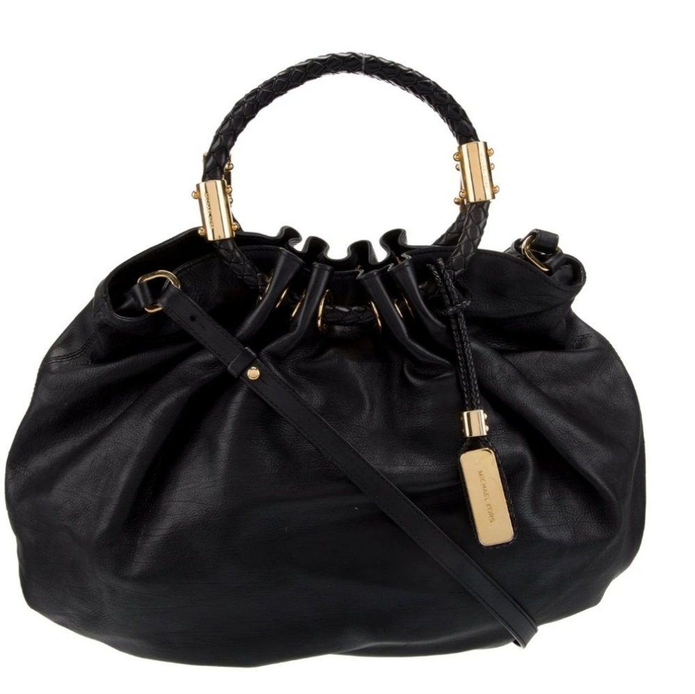 Michael Kors Collection Skorpios Black Leather Hobo bag